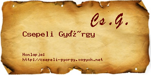 Csepeli György névjegykártya