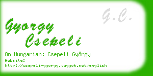gyorgy csepeli business card