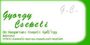 gyorgy csepeli business card